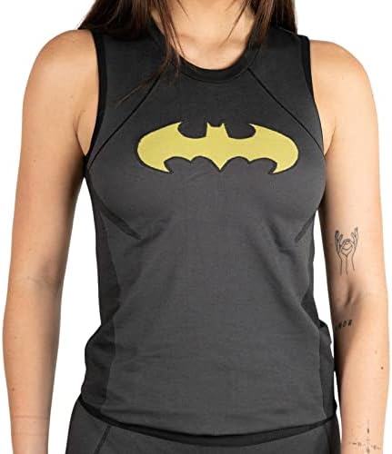 DC Comics Batman Workout Tops Tops para mulheres sem costura ioga de ginástica esportiva tanque de fitness ativo