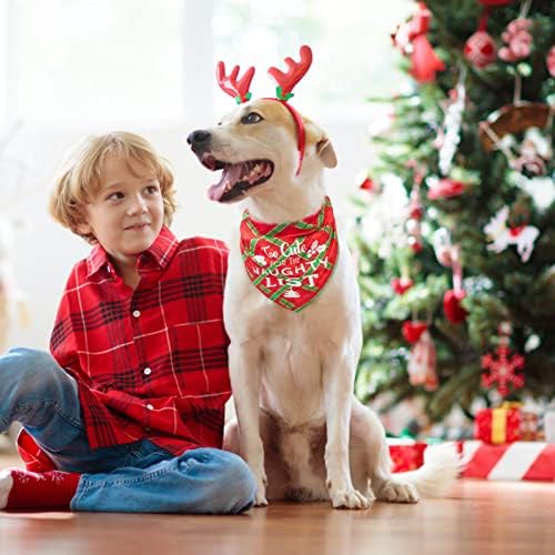 Beautyzoo Christmas Dog Bandanas, Bibs de Triângulo de Triângulo algodão Pet