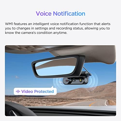 【Pacote: WM1 + CPL + Bluetooth Remote】 Viofo Wm1 Dash Cam, câmera Smart Dash 1440p, Built em Wi-Fi GPS, Modo de Estacionamento