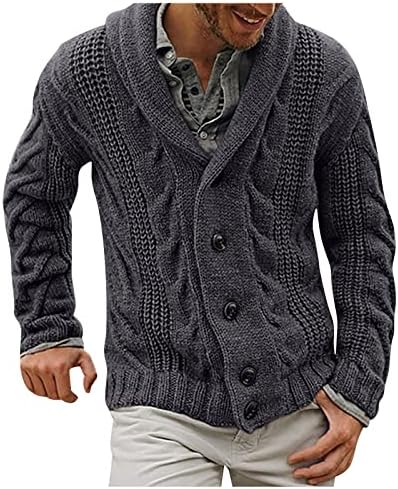 Adssdq de mangas compridas casaco gents de cor sólida botão de inverno up up nice confortável lapel mais quente trabalho malha