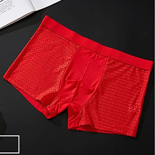 Briefas masculinas de boxer nzwiluns Men Turnks Bounds respirável Roupa Roupa Gelo Seda transparente transparente shorts Sexy lingerie sexy