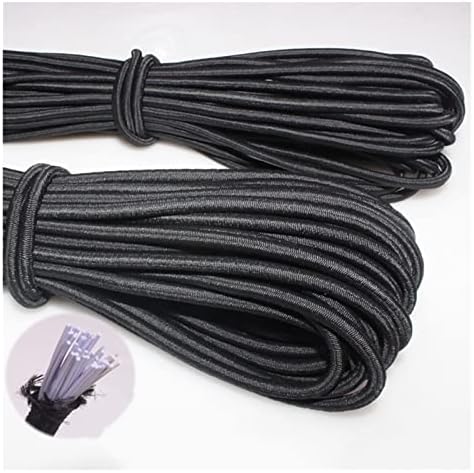 Zewez elástico Banda 1/2/3/4/5/6mm Branco de corda elástica de corda elástica branca/preta Branda de vestuário de vestuário