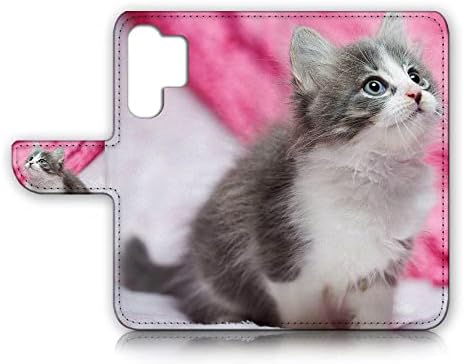 Para Samsung S23 Ultra, para o Samsung Galaxy S23 Ultra, capa de capa de carteira de flip de flip, A23005 Cut Kitten