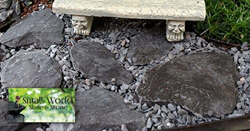 Pedra de ardósia natural -1 a 3 polegadas rochas para jardim em miniatura ou fada, aquário, ferrovia modelo e gamada
