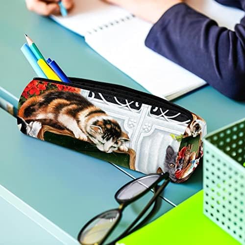 Caixa de lápis de Guerotkr, bolsa de lápis, capa de caneta, estética de bolsa de lápis, gatos