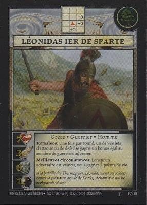 Cartão promocional francês de anacronismo Leonidas 1 de Sparta P2