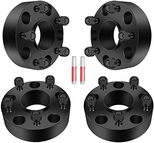 GDSMOTU 4PC HubCentric Wheel Spacers, espaçadores de roda de 2 5x5.5 com 14x1,5 pregos para R-A-M 1500 2014-2018