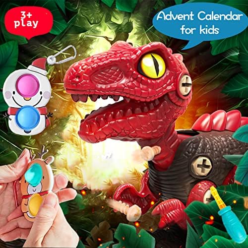 Calendário do Advento 2023 - Boys Fidget Christmas Countdown Calendário - reutilizável 24 dias surpreende brinquedos sensoriais