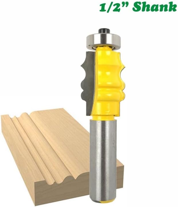 Jrenbox Router Bits de 1/2 polegada de moldura de moldura de moldura de haste de moldagem de madeira cortadora de moagem de madeira para linha de madeira Tungstênio ferramenta de carboneto