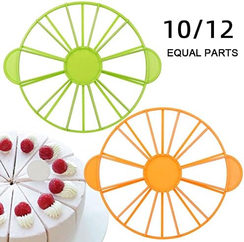 Marcador de bolo, marcador de porção de bolo, fatia redonda de bolo e divisor de torta de torta 10 ou 12 fatias marcador de porção de bolo de dupla face