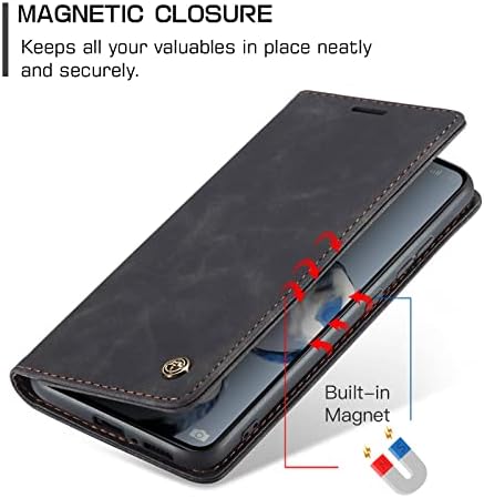 Caixa da carteira XYX Compatível com Xiaomi Mi 12t/mi 12t Pro, textura fosca Retro PU PU Carteira de couro capa