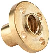 Haste de parafuso ebtools, T8 8mm de 8 mm trapezoidal aço inoxidável parafuso de cabeceira e porca de latão para impressora 3D,