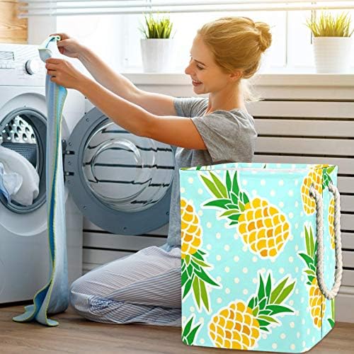 Deyya Blue Fruit Laundry Baskets dificultam altos altos dobráveis ​​para crianças adultas meninos adolescentes meninas