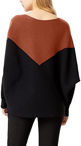 Camisolas para mulheres com nervuras de malha de malha de sweter tops