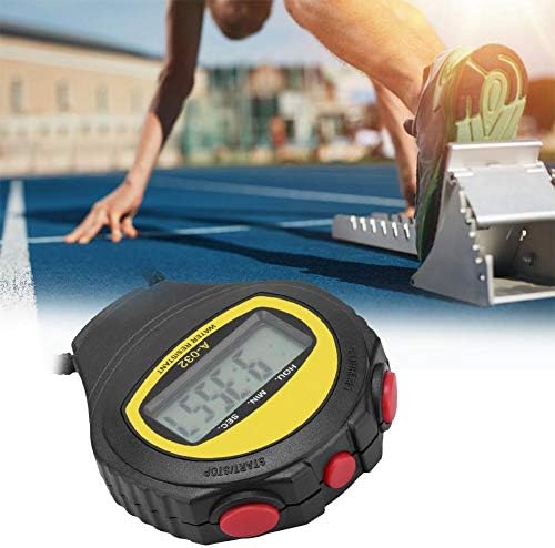 AUNMAS Handheld Digital Fitness Stop Stopwatch Timer de exercício portátil multifuncional para corrida de esporte de
