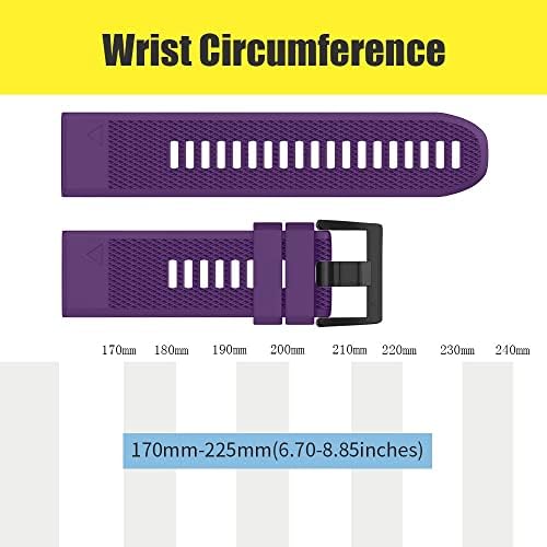 Ghfhsg liberação rápida e fácil ajuste silicone watch band 26 22 cinta de 20 mm para Garmin Fenix ​​7x, Fenix ​​7 Watch