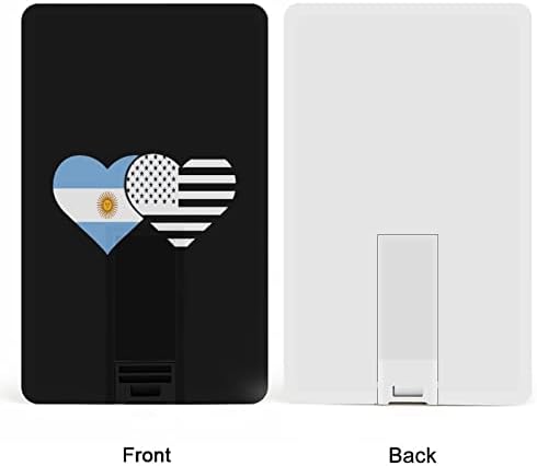 Argentina Flag e American Flag USB Memory Stick Business Flash-Drives Cartão de crédito Cartão bancário da forma de cartão