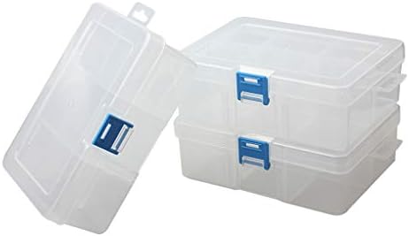 Bangqiao 3 Pacote Caixa de divisor removível de plástico e caixa de armazenamento para peças pequenas, hardware e artesanato, 6