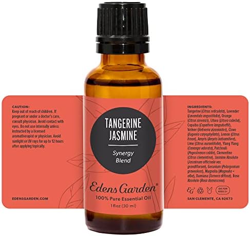 Edens Garden Tangerine Jasmine Essential Oil Synergy Blend, pura grau terapêutica 30 ml