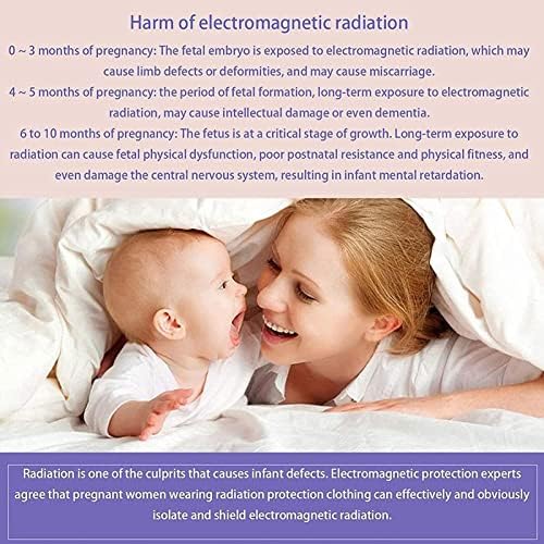 Proteção de radiação DMWMD Roupas de maternidade, Maternidade Anti-radiação para RF/LF de bloqueio/blindagem Condutora/blindagem Proteção EMF Protection Silver, rosa-xxl