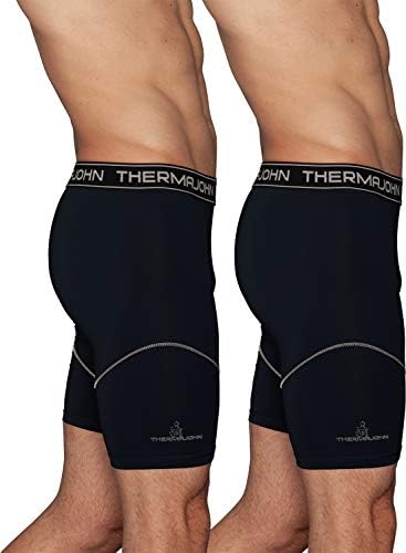 Shorts de compressão Thermajohn homens de roupas íntimas atléticas de spandex com bolsos masculinos com shorts de corrida