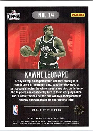 2020-21 Panini Illusions 14 Kawhi Leonard Los Angeles Clippers NBA Basketball Trading Card