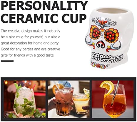 Nolitoy 2 PCs bebendo copos humanos de jantar, novidade tropical de bebidas de flores para coquetel mexicano- Personalidade