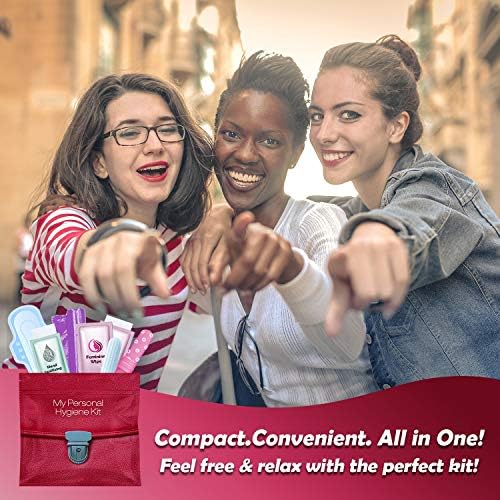 Brown Style Menstrual Kit All-in-One 10 pacote | Conveniência em movimento | Pacote de kit de época para viajar, adolescentes