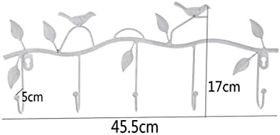 Jahh gancho de ferro forjado de ferro de ferro gancho de gancho de pássaro para folha de folha de parede manto gancho de casaco