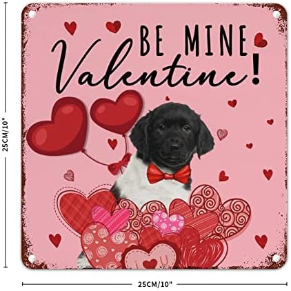 Seja Mina Cães Namorados Cães Alumínio Metal Sign do Dia dos Namorados Cão de animais de estimação Rosa Vermelho Coração Retro Decoração