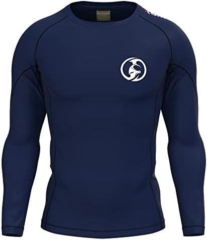 Camisas de compressão de manga longa de Kombat para homens - camada base masculino clima frio | Mens camisa de manga longa térmica | Guarda erupção cutânea