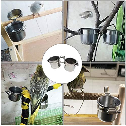 Balacoo Bird Water alimentador de água tigela de pássaro para gaiola coopo cooperadas comida de papagaio pendurada animal animal de