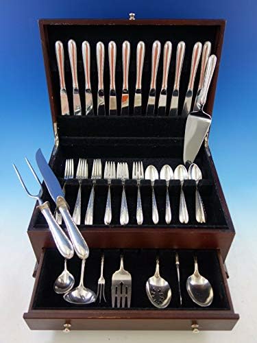 Flautas de prata de talheres de prata Sterling Towle Conjunto para 12 serviços 58 peças