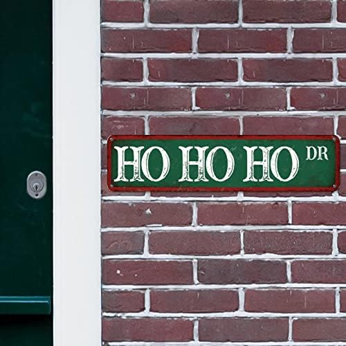 Madcolitote ho ho ho street sinalização personalizada sinais de natal decorações de natal metal lata signo de fazenda