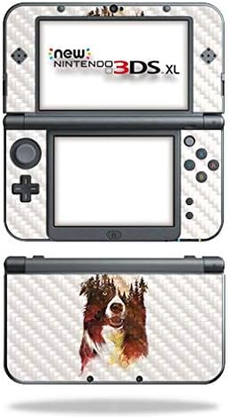 Mightyskins Skin Fiber para Nintendo Novo 3DS XL - CAT | Acabamento protetor de fibra de carbono texturizada e durável |