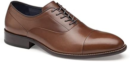 Sapatos de Toe de Cap Toe de Johnston & Murphy Men. Toe redondo do capitão | Sapato de vestido de renda para homens | Superior de