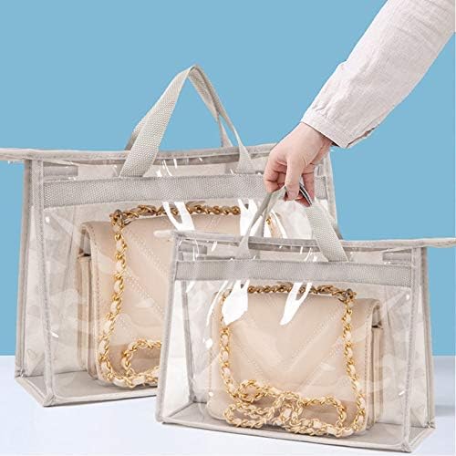 Anncus Protable Clear Women Bolsa Bolsa Poeira Capa de Poeira Armazenamento de Bolsa Artesanal de Armazenamento Com Zíper