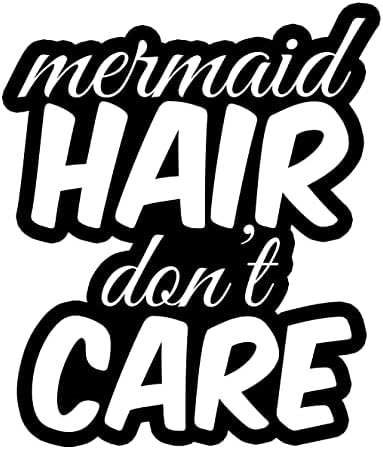 Adesivos de vinil cabelos de sereia não se importam com os amantes da praia de fantasia e os nadadores grandes de 3 tamanhos variados