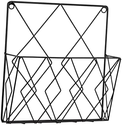 Iron Newspaper Storage Rack Books Organizer, Hanging Standing Basket Display Stand para Livros de arquivos de escritório do quarto