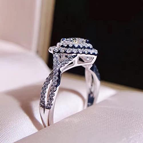 Halo Wedding Promiseering Plated Anings Anéis de casamento Promise Promise Bandas de casamento Vintage Casamento