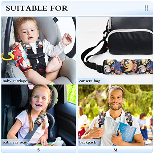 Preguiças nas tiras da assento do carro da selva para bebês crianças 2 pcs tiras de assento de carro almofadas de almofadas