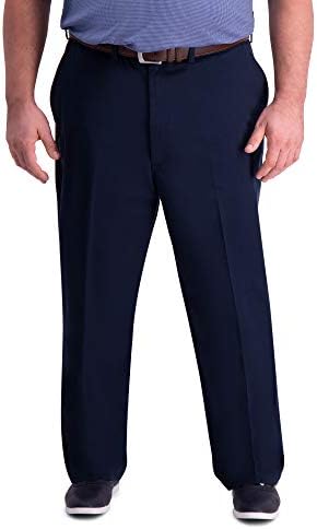 Haggar Men's Premium Comfort Khaki Pant - Multi -ajustes regulares e grandes e altos tamanhos