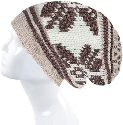 Lilax knit slouchy de grande tamanho quente gorro de inverno chapéu