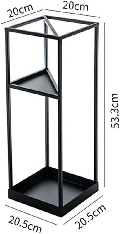 Xhalery Umbrella Rack Stand, guarda-chuva, guarda-chuva Stand Stand Geométrico Criativo, balde de guarda-chuva de hotel doméstico, suporte de drenagem de guarda-chuva de camada dupla camada