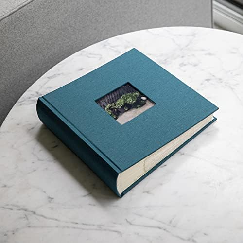 Kolo Hudson 2Up Foto Album, possui 200 fotos 4x6, ideal para livros de casamento e bebê, couro preto