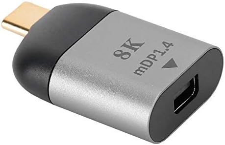 Conector adaptador de macho para mini -dp Ashata tipo C, USB C portátil C para exibir o conversor 4K 60Hz, para Windows, para Android,