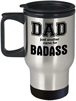 Presente para papai caneca de viagem de café badass você é um durão para homens, mãe, pai masculino