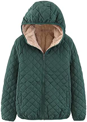 Casacos de inverno xusuen para mulheres, casaco de capuz de manga longa com casaco casual forrado de manga de manga comprida com