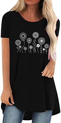 CGGMVCG Summer Tops feminino Summer Summer Womens Short Sleeve Impred Casual Tops Tops Blusa Logo Womens T Circhas para o verão