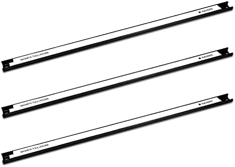 Conjunto de Navaris de 3 Rack do suporte da ferramenta magnética - 24 polegadas de parede de garagem pesada de 24 polegadas Ferramenta para ferramentas - barra de ferramentas com ímã para chave de fenda, chave inglesa